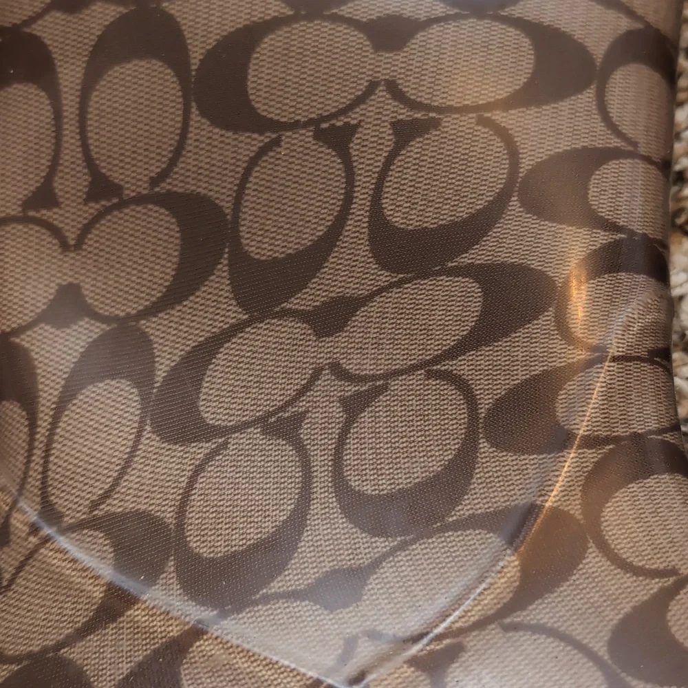 Coach Stylish Brown Patterned Women's Rain Boots - Picture 2 of 5